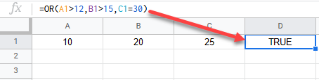 google sheets or function 2